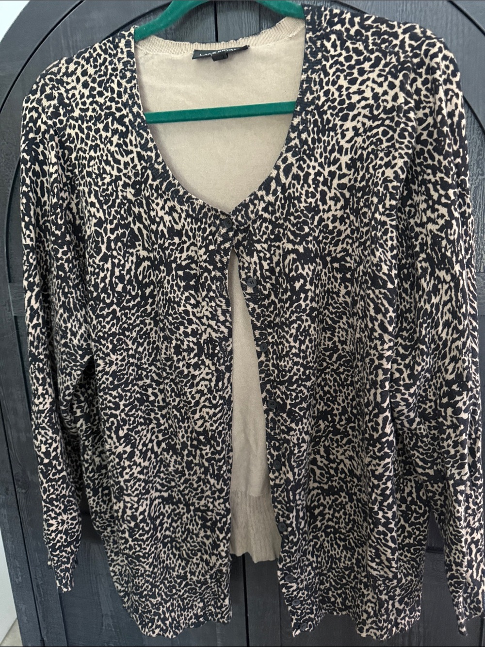 Lane Bryant Leopard Print Button Front Cardigan